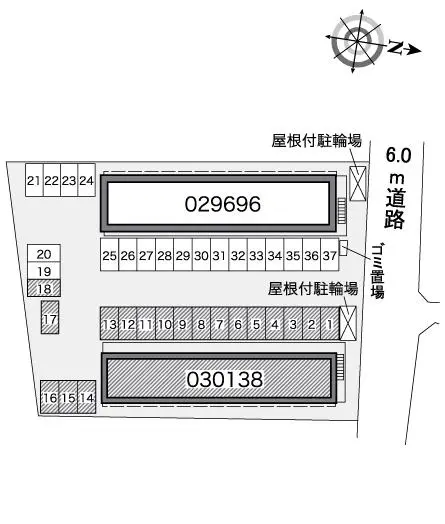 ★手数料０円★福山市御幸町森脇　月極駐車場（LP）